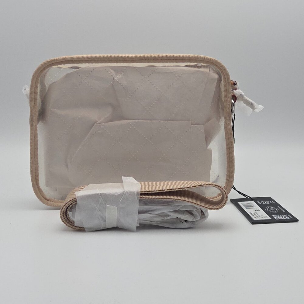 NWT MZ Wallace Clear Stadium Xbody Bag Quilted Nylon & Leather